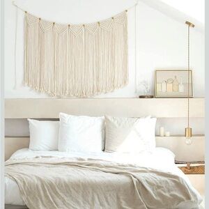 Handmade Macramé Wall Hanging Tapestry | 47" L X 28" W